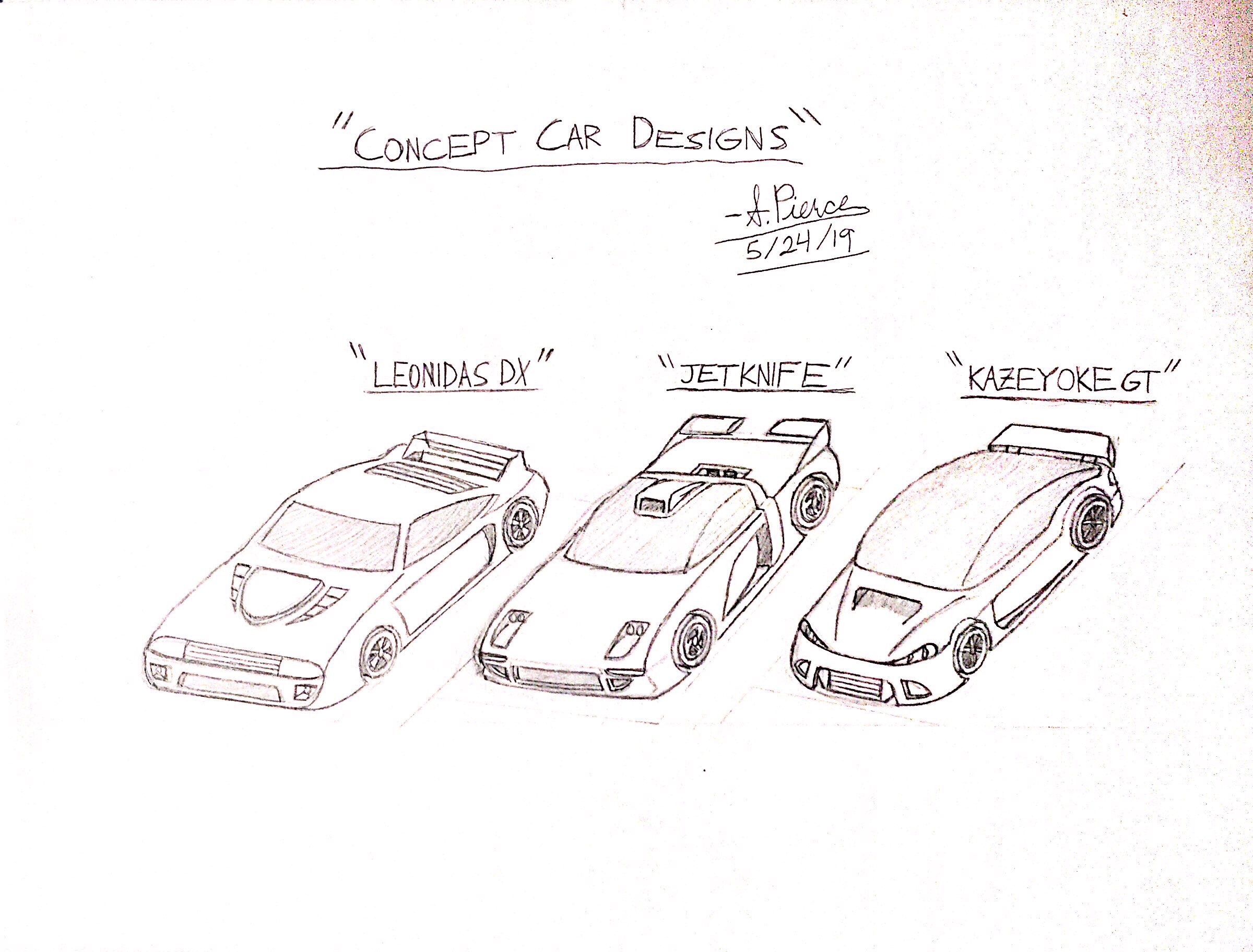 Concept Car Designs for Videogame